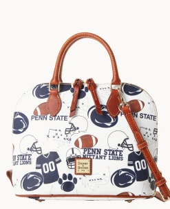 Dooney & Bourke Game Day Ready|Printed Fabric<Collegiate University Zip Zip Satchel PENN STATE