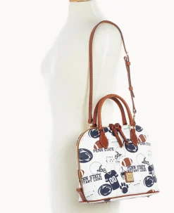 Dooney & Bourke Game Day Ready|Printed Fabric<Collegiate University Zip Zip Satchel PENN STATE
