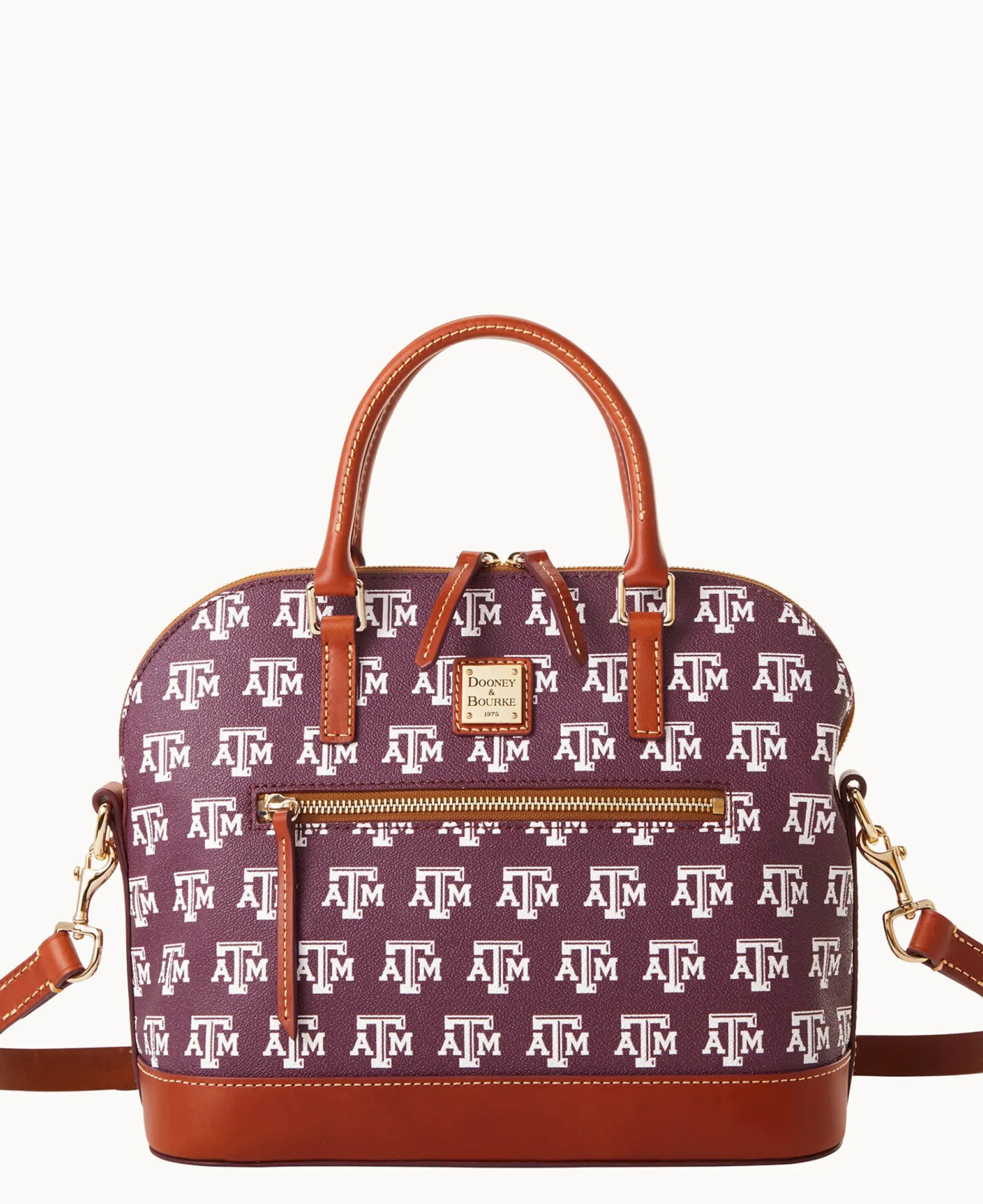 Dooney & Bourke Game Day Ready|Printed Fabric<Collegiate Texas Achr(38)M University Domed Zip Satchel TEXAS A&M