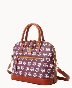 Dooney & Bourke Game Day Ready|Printed Fabric<Collegiate Texas Achr(38)M University Domed Zip Satchel TEXAS A&M