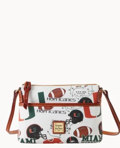 Dooney & Bourke Game Day Ready|Printed Fabric<Collegiate University of Miami Ginger Crossbody U OF MIAMI