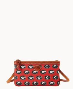 Dooney & Bourke Game Day Ready|Printed Fabric<Collegiate a Large Slim Crossbody University of Georgi