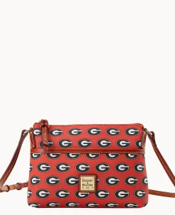 Dooney & Bourke Game Day Ready|Printed Fabric<Collegiate a Ginger Crossbody University of Georgi