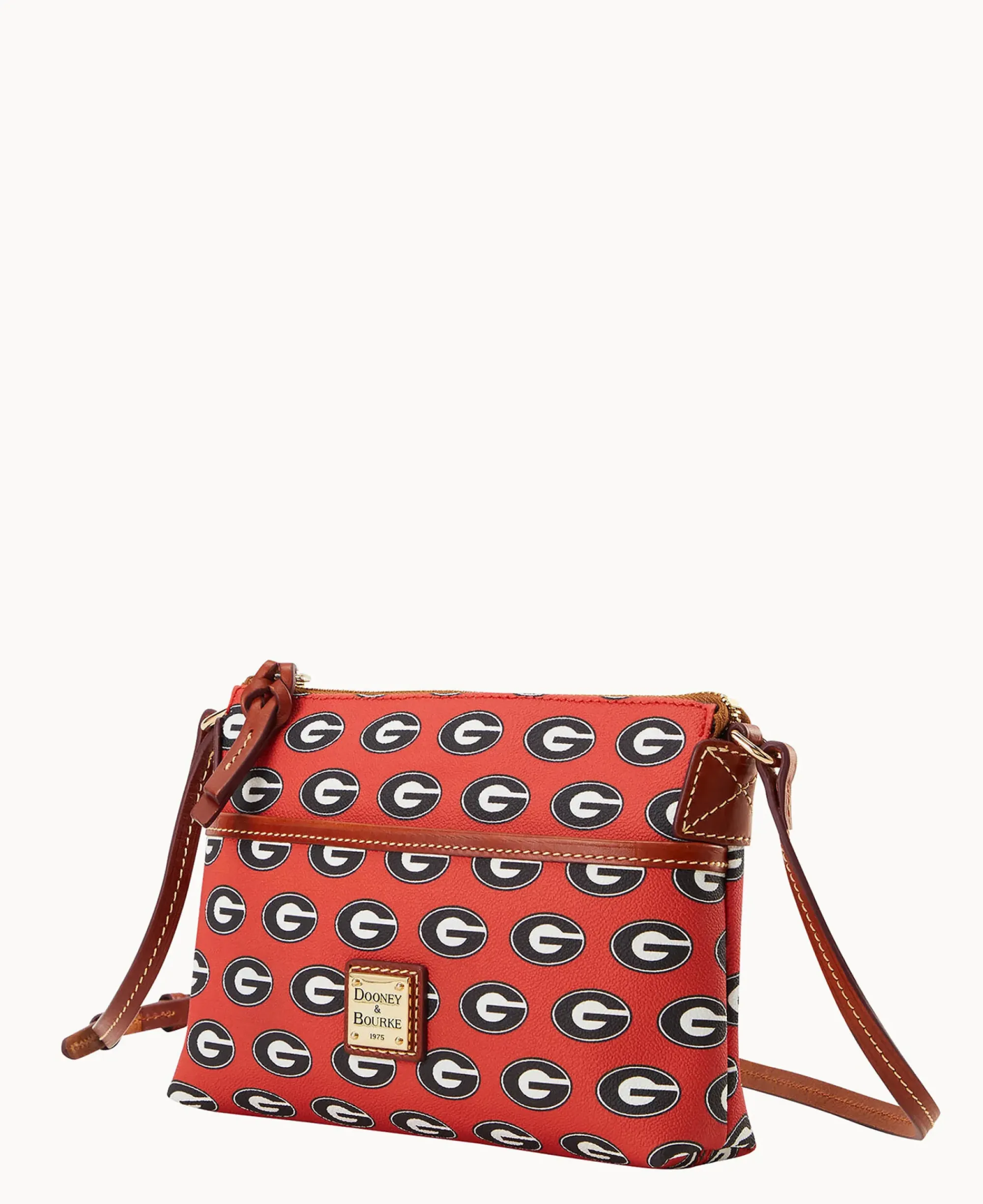 Dooney & Bourke Game Day Ready|Printed Fabric<Collegiate a Ginger Crossbody University of Georgi