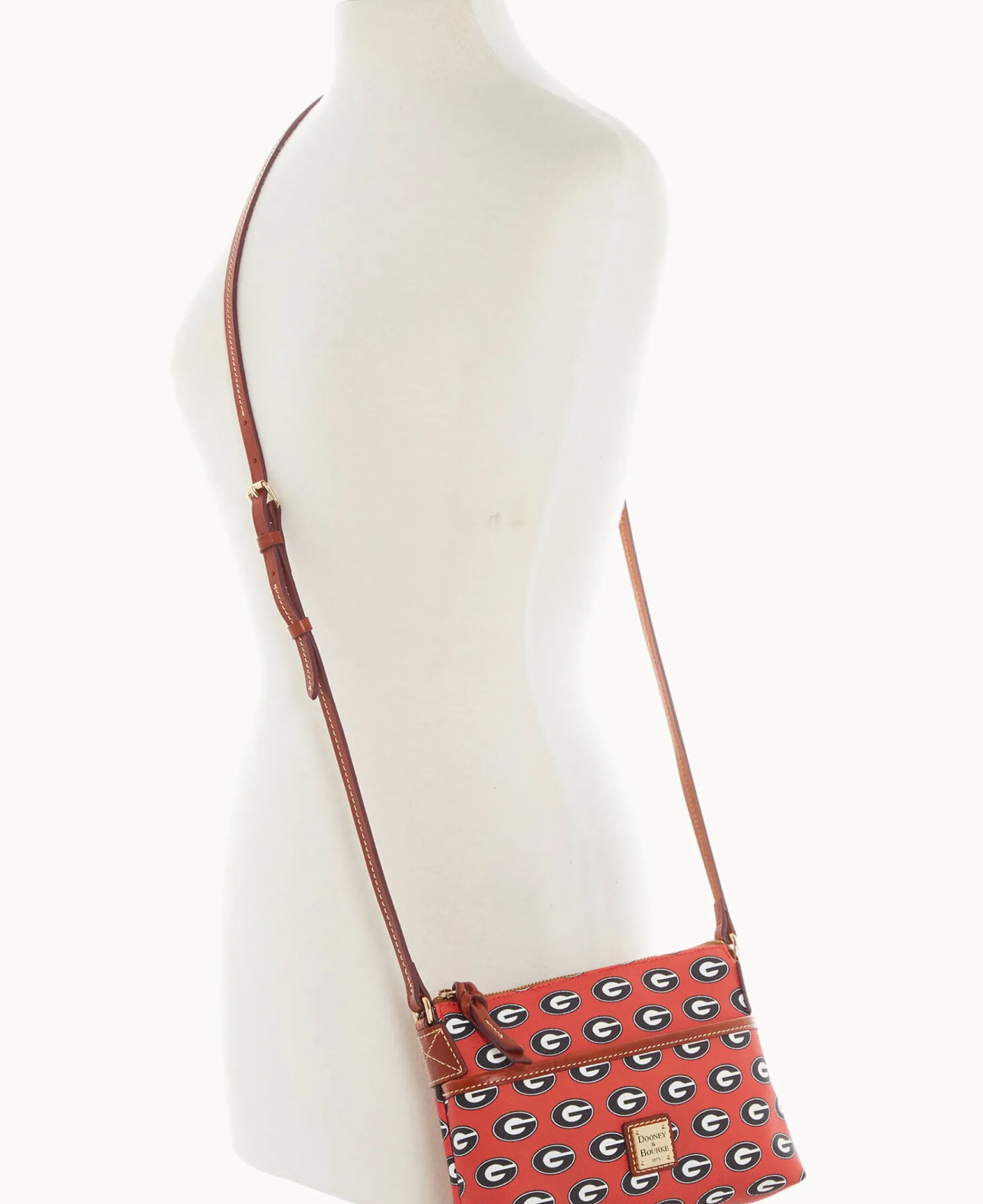 Dooney & Bourke Game Day Ready|Printed Fabric<Collegiate a Ginger Crossbody University of Georgi