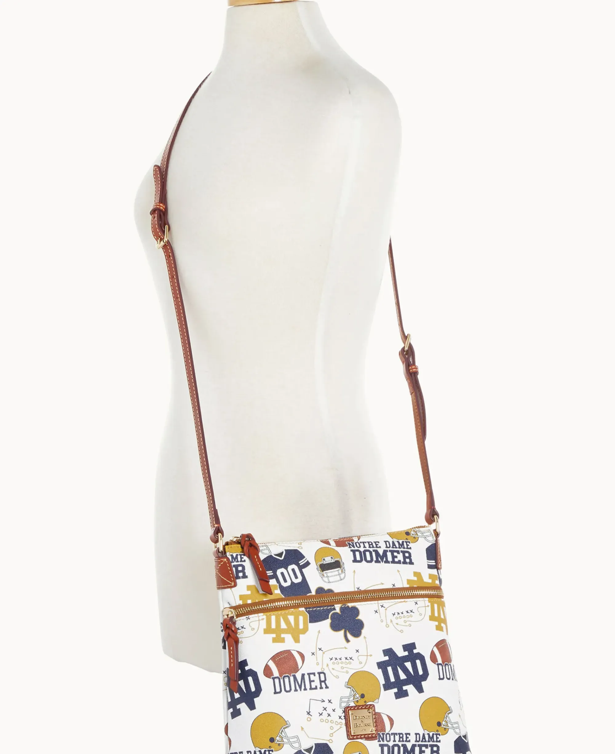 Dooney & Bourke Game Day Ready|Printed Fabric<Collegiate University of Crossbody NOTRE DAME