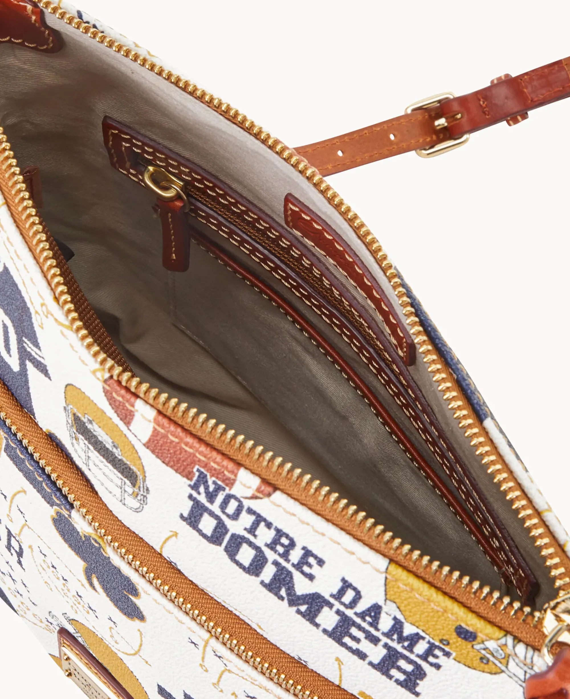 Dooney & Bourke Game Day Ready|Printed Fabric<Collegiate University of Crossbody NOTRE DAME