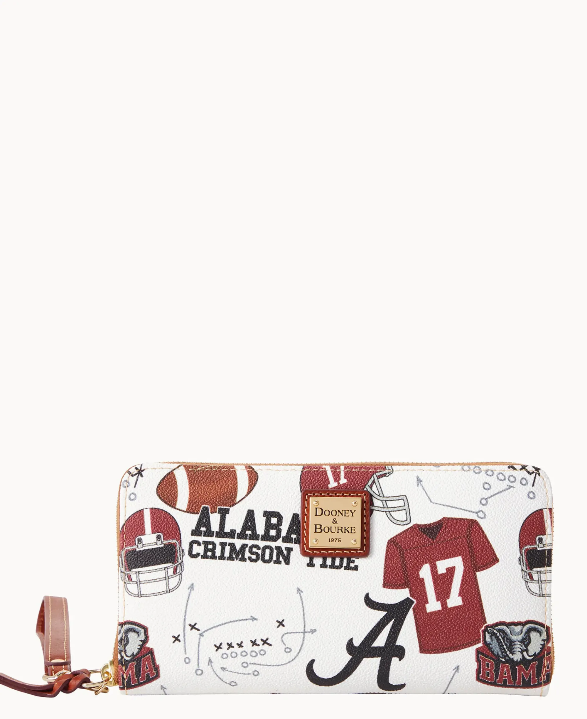 Dooney & Bourke Grab and Go|Wristlets<Collegiate University of Large Zip Around Wristlet Alabama
