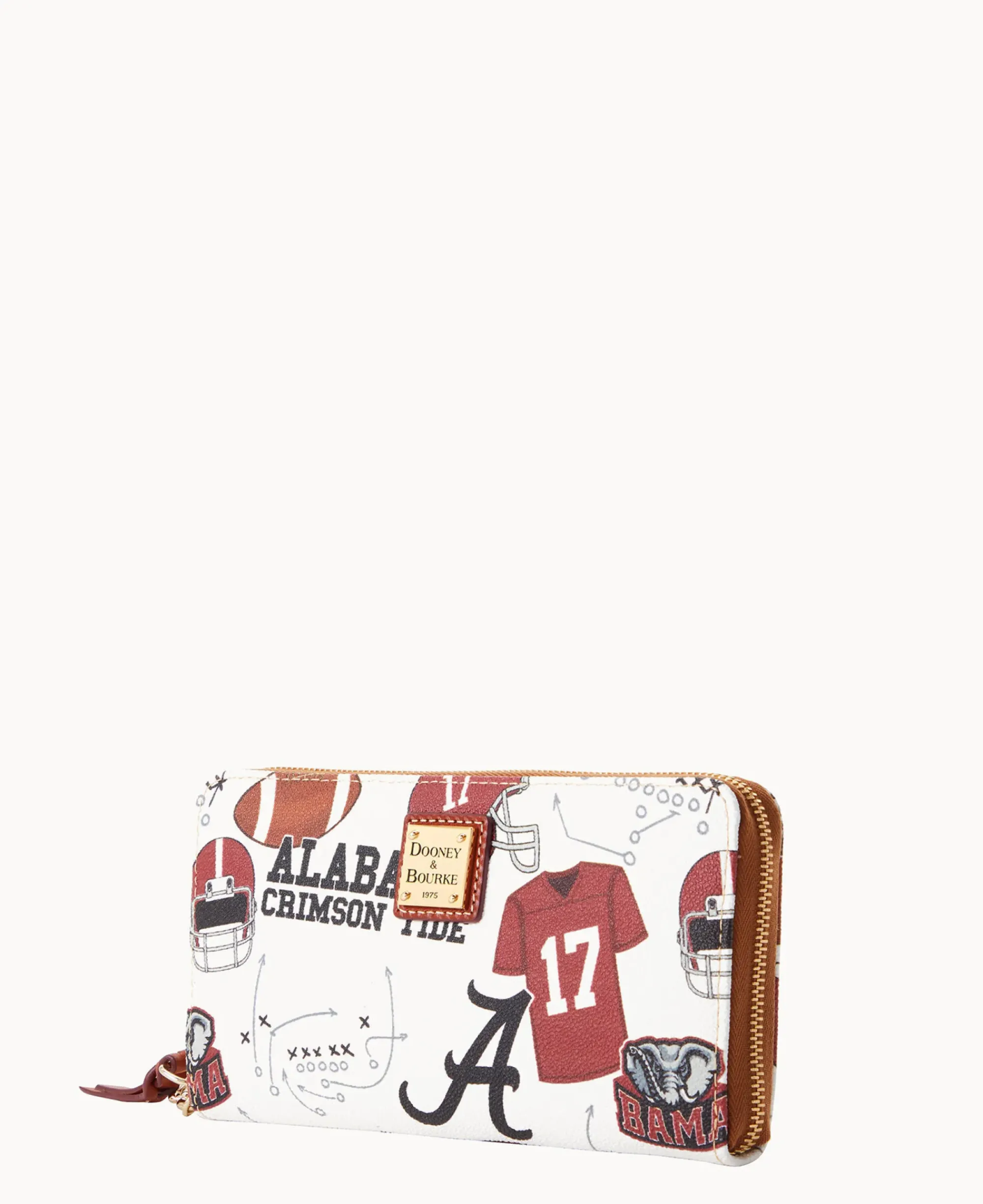 Dooney & Bourke Grab and Go|Wristlets<Collegiate University of Large Zip Around Wristlet Alabama