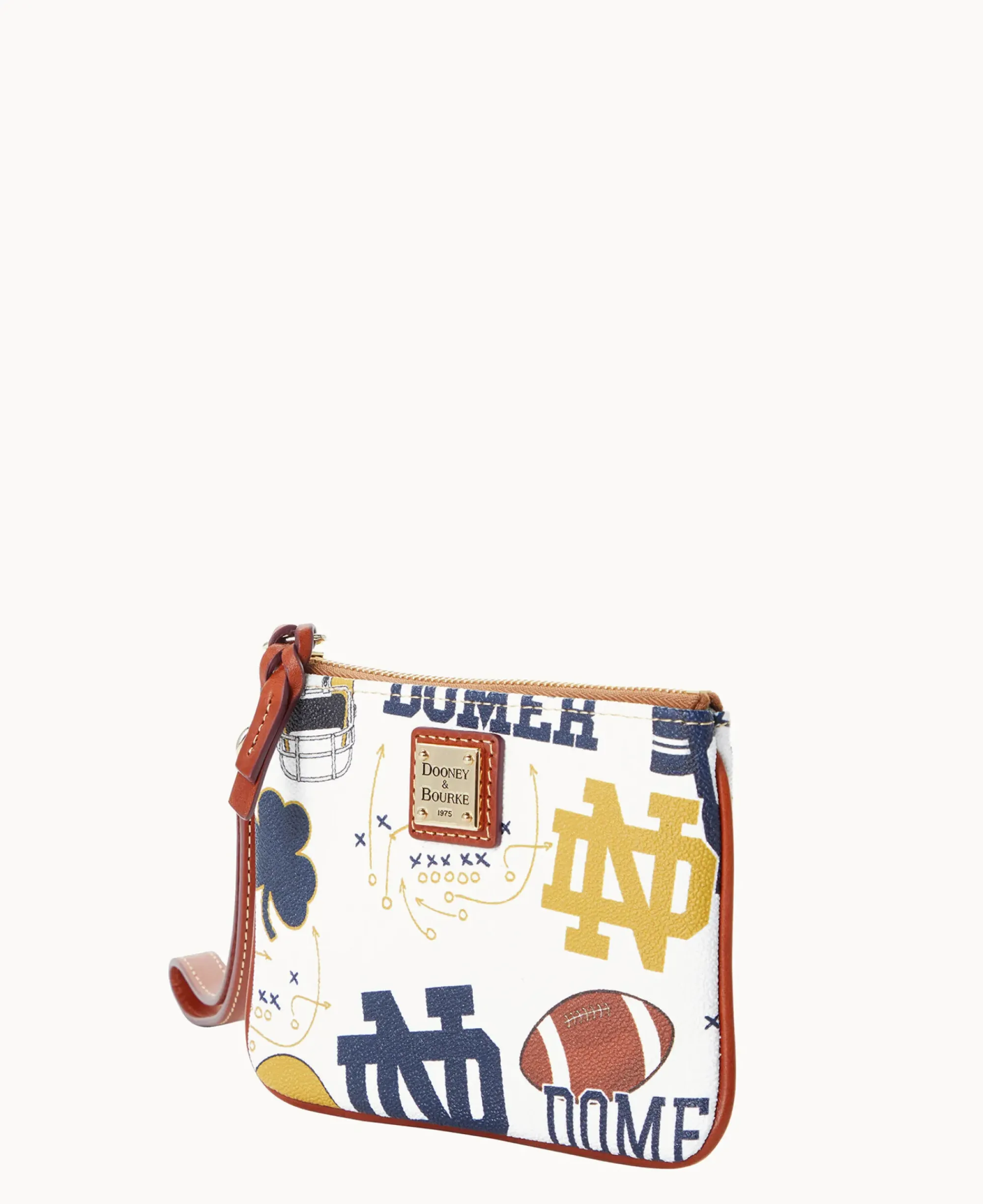 Dooney & Bourke Grab and Go|Wristlets<Collegiate University of Stadium Wristlet NOTRE DAME