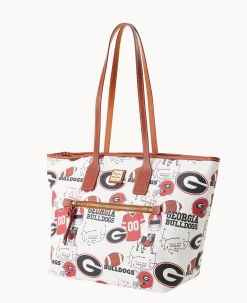 Dooney & Bourke Game Day Ready|Printed Fabric<Collegiate University of Georgia Tote U OF GEORGIA