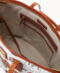 Dooney & Bourke Game Day Ready|Printed Fabric<Collegiate University of Georgia Tote U OF GEORGIA