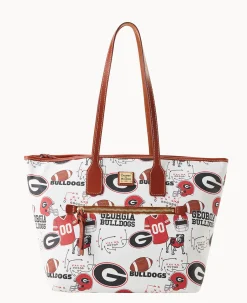Dooney & Bourke Game Day Ready|Printed Fabric<Collegiate University of Georgia Tote U OF GEORGIA