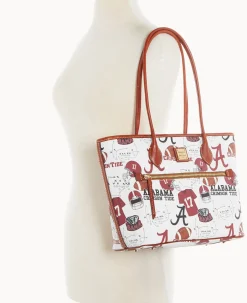 Dooney & Bourke Game Day Ready|Printed Fabric<Collegiate University of Alabama Tote U OF ALABAMA