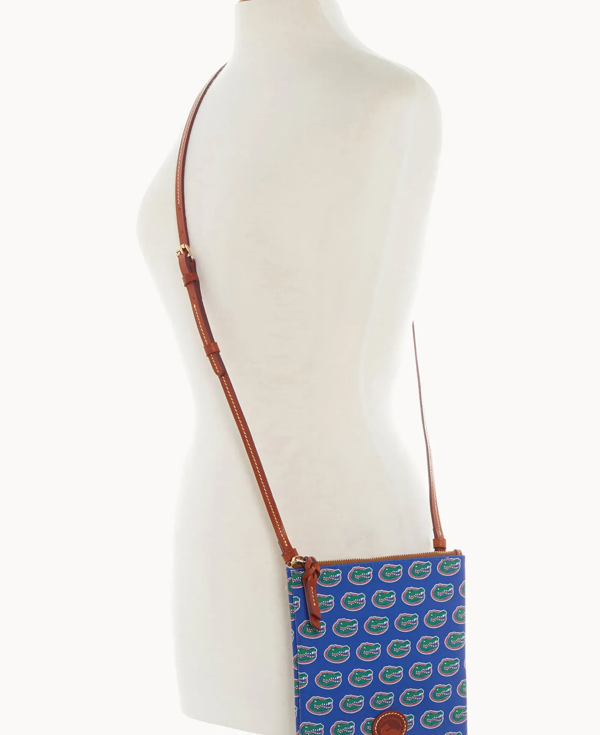 Dooney & Bourke Game Day Ready|Printed Fabric<Collegiate a North South Top Zip Crossbody University of Florid