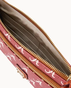 Dooney & Bourke Grab and Go|Wristlets<Collegiate a Double Zip Wristlet University of Alabam