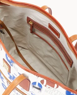 Dooney & Bourke Game Day Ready|Printed Fabric<Collegiate University of Kentucky Tote U OF KENTUCKY
