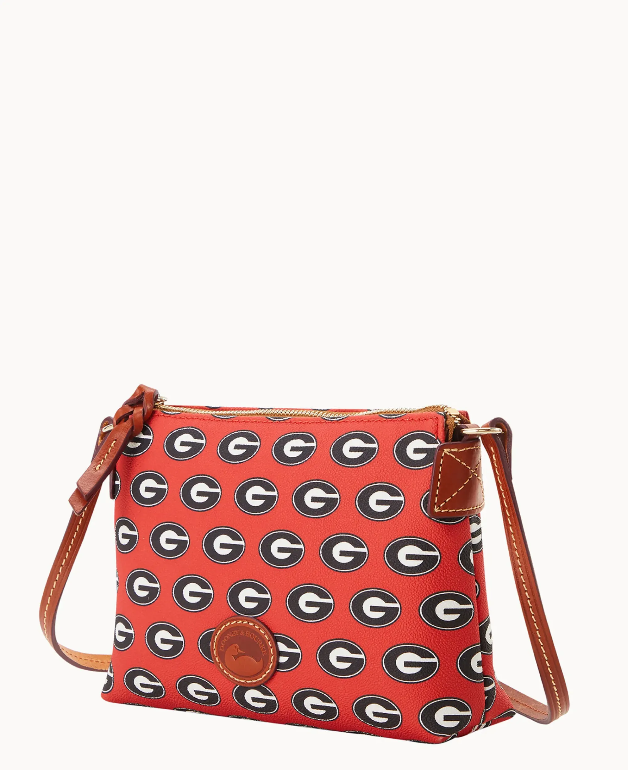 Dooney & Bourke Game Day Ready|Printed Fabric<Collegiate a Crossbody Pouchette University of Georgi