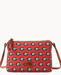 Dooney & Bourke Game Day Ready|Printed Fabric<Collegiate a Crossbody Pouchette University of Georgi