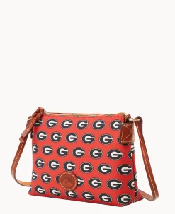Dooney & Bourke Game Day Ready|Printed Fabric<Collegiate a Crossbody Pouchette University of Georgi