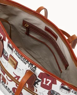 Dooney & Bourke Game Day Ready|Printed Fabric<Collegiate University of Alabama Tote U OF ALABAMA
