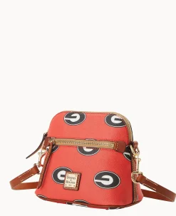 Dooney & Bourke Printed Fabric|Mini Bags<Collegiate University of Domed Crossbody Georgia