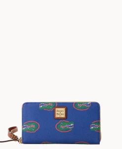 Dooney & Bourke Grab and Go|Wristlets<Collegiate University of Large Zip Around Wristlet Florida