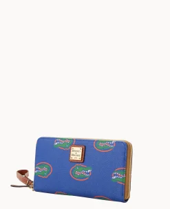 Dooney & Bourke Grab and Go|Wristlets<Collegiate University of Large Zip Around Wristlet Florida
