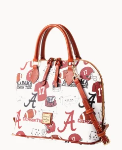 Dooney & Bourke Game Day Ready|Printed Fabric<Collegiate University of Alabama Zip Zip Satchel U OF ALABAMA