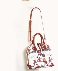 Dooney & Bourke Game Day Ready|Printed Fabric<Collegiate University of Alabama Zip Zip Satchel U OF ALABAMA