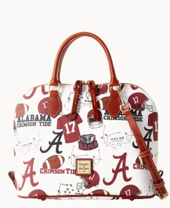 Dooney & Bourke Game Day Ready|Printed Fabric<Collegiate University of Alabama Zip Zip Satchel U OF ALABAMA