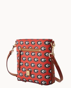 Dooney & Bourke Game Day Ready|Printed Fabric<Collegiate University of Georgia Small Zip Crossbody U OF GEORGIA