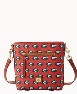 Dooney & Bourke Game Day Ready|Printed Fabric<Collegiate University of Georgia Small Zip Crossbody U OF GEORGIA