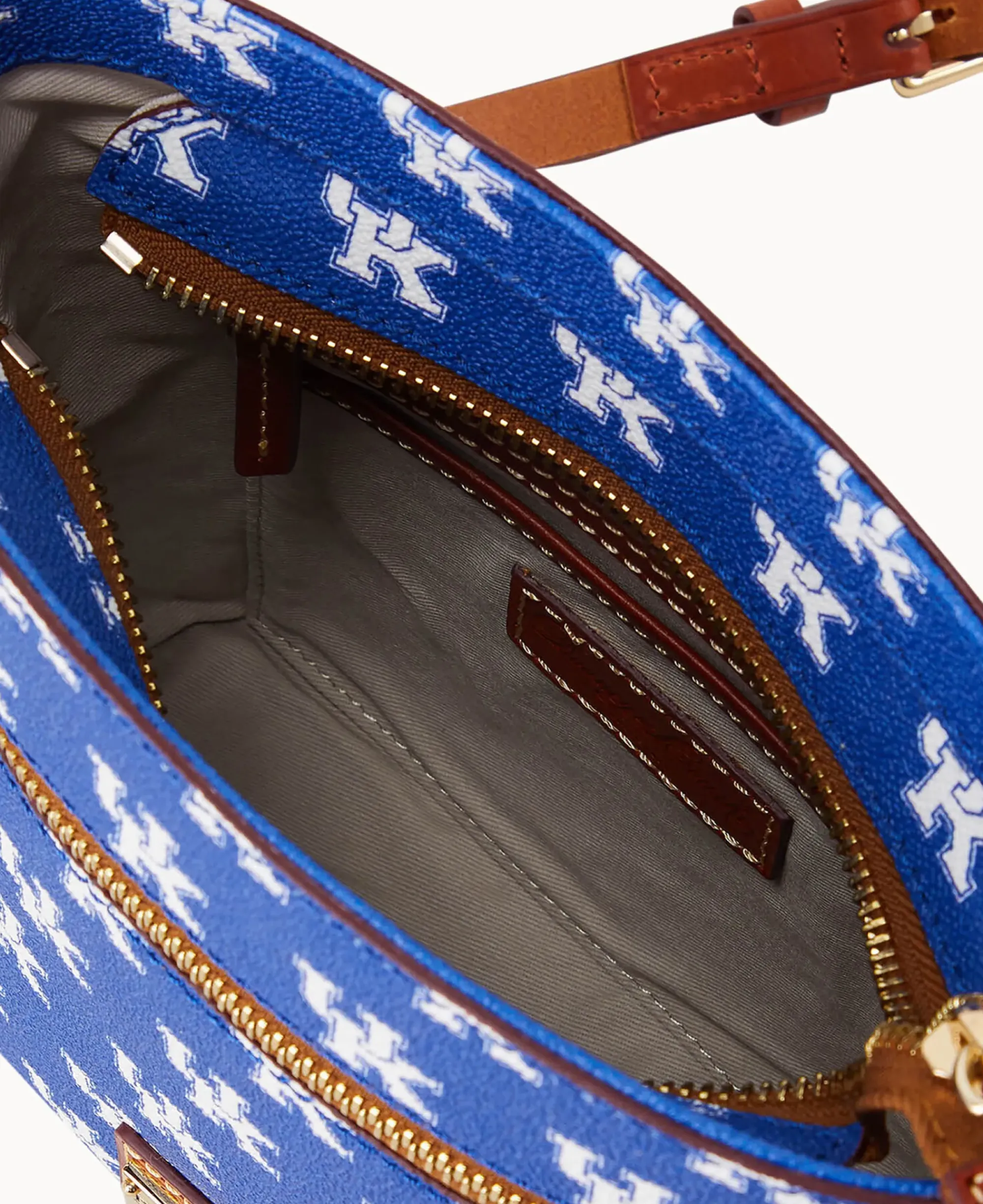 Dooney & Bourke Game Day Ready|Printed Fabric<Collegiate University of Kentucky Small Zip Crossbody U OF KENTUCKY