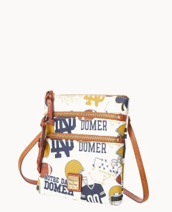 Dooney & Bourke Game Day Ready|Printed Fabric<Collegiate University of N S Triple Zip Crossbody NOTRE DAME