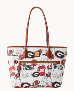Dooney & Bourke Game Day Ready|Printed Fabric<Collegiate University of Georgia Tote U OF GEORGIA