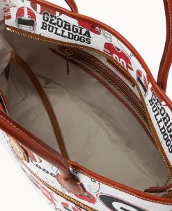 Dooney & Bourke Game Day Ready|Printed Fabric<Collegiate University of Georgia Tote U OF GEORGIA