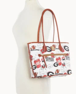 Dooney & Bourke Game Day Ready|Printed Fabric<Collegiate University of Georgia Tote U OF GEORGIA