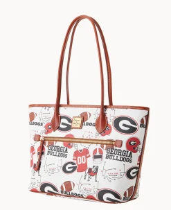 Dooney & Bourke Game Day Ready|Printed Fabric<Collegiate University of Georgia Tote U OF GEORGIA