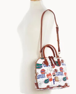 Dooney & Bourke Game Day Ready|Printed Fabric<Collegiate University of Florida Zip Zip Satchel U OF FLORIDA
