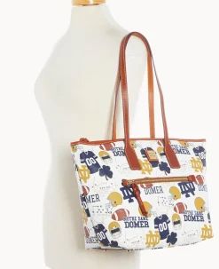 Dooney & Bourke Game Day Ready|Printed Fabric<Collegiate University of Tote NOTRE DAME