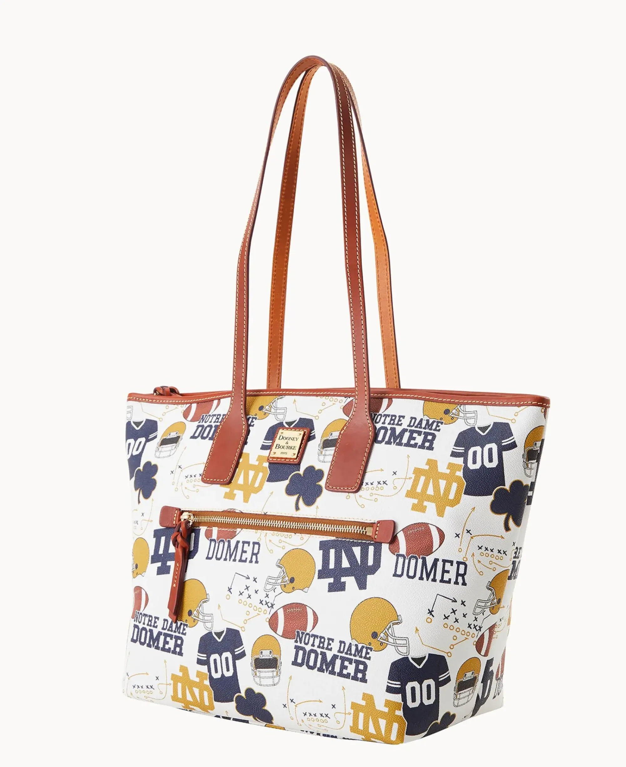 Dooney & Bourke Game Day Ready|Printed Fabric<Collegiate University of Tote NOTRE DAME