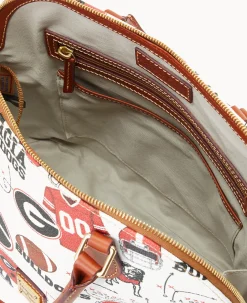 Dooney & Bourke Game Day Ready|Printed Fabric<Collegiate University of Georgia Zip Zip Satchel U OF GEORGIA