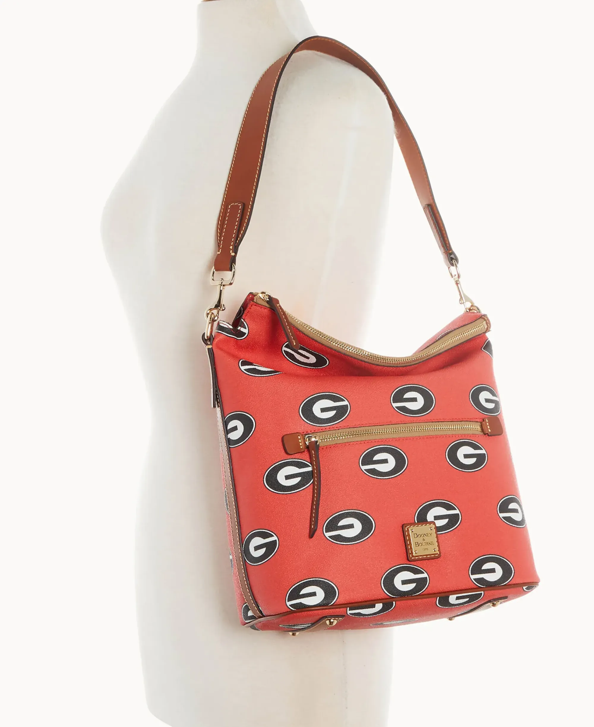 Dooney & Bourke Printed Fabric|Shoulder Bags<Collegiate University of Large Sac Georgia