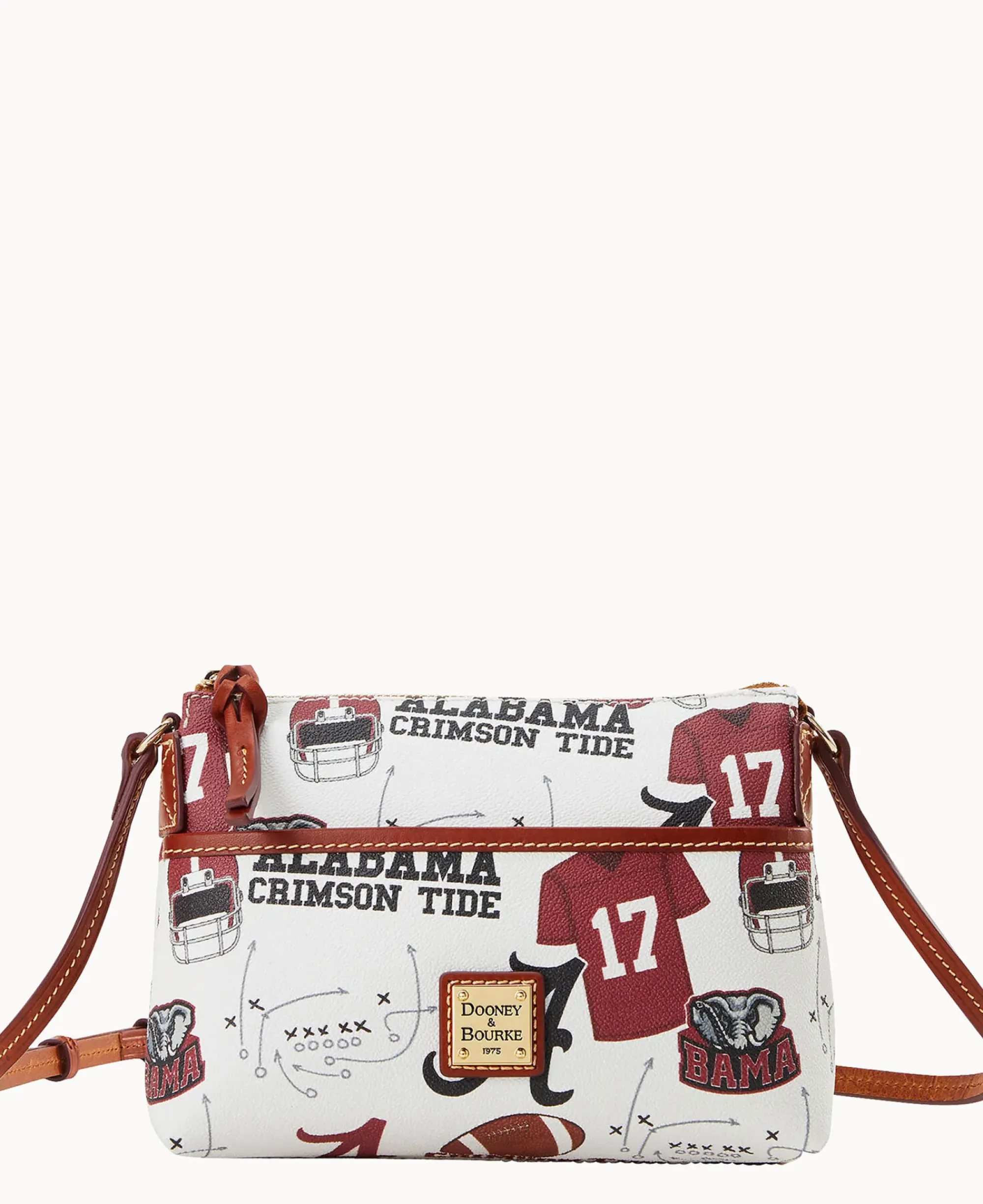 Dooney & Bourke Game Day Ready|Printed Fabric<Collegiate a Ginger Crossbody University of Alabam