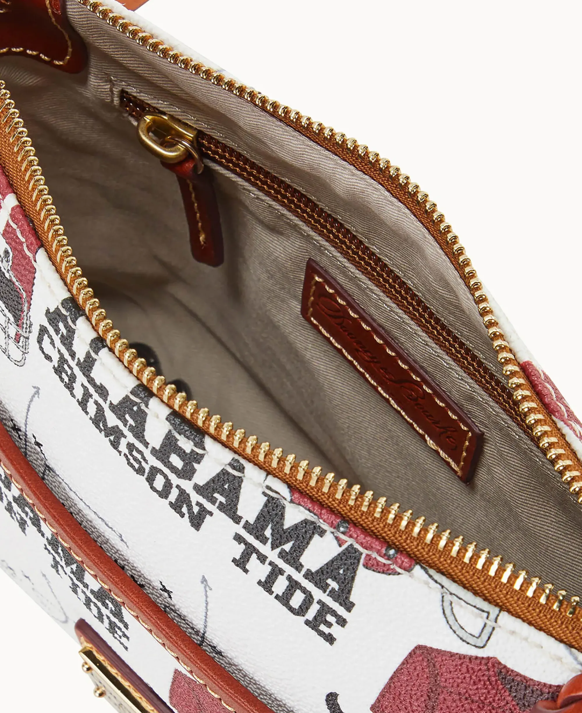 Dooney & Bourke Game Day Ready|Printed Fabric<Collegiate a Ginger Crossbody University of Alabam