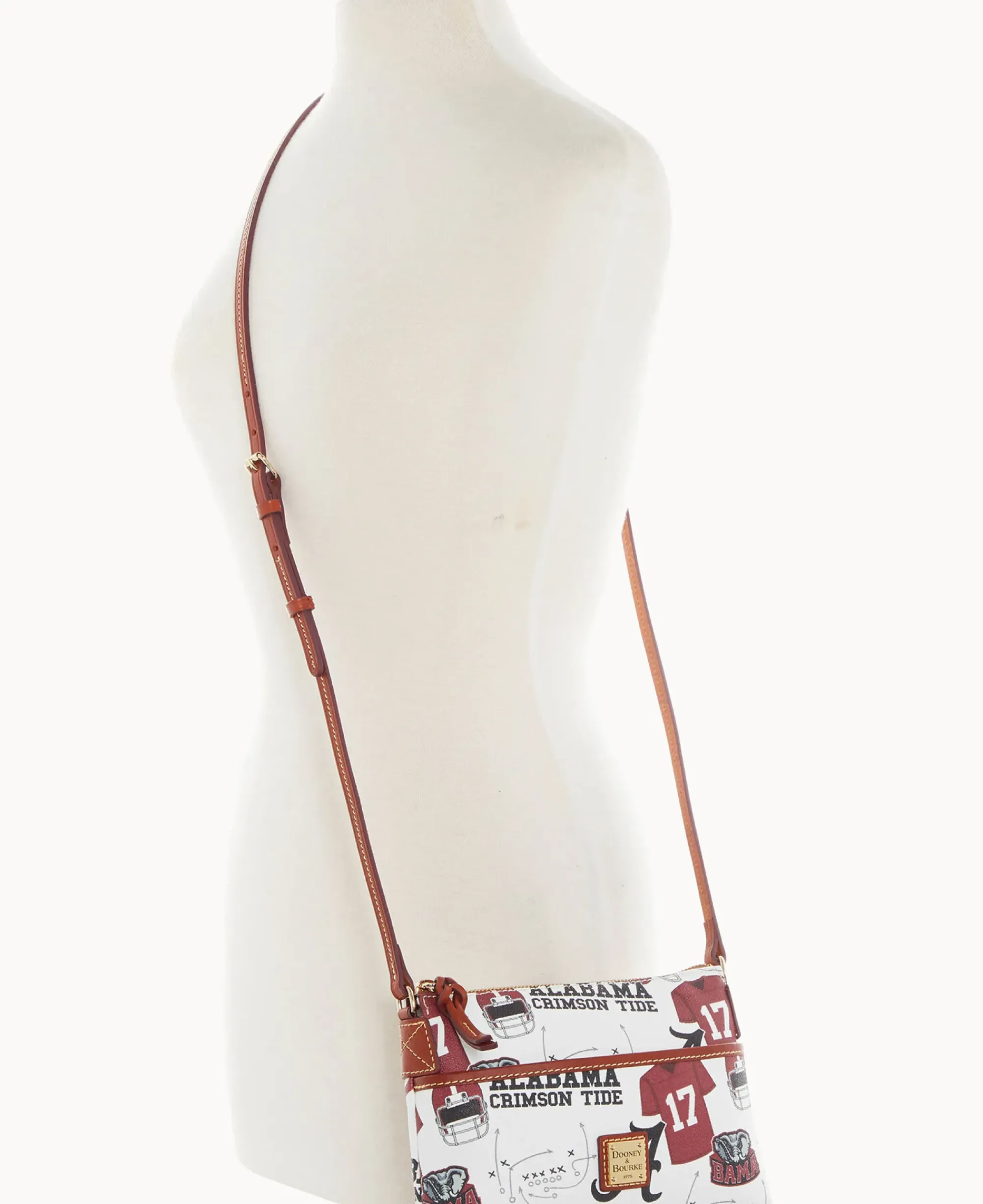 Dooney & Bourke Game Day Ready|Printed Fabric<Collegiate a Ginger Crossbody University of Alabam