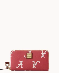 Dooney & Bourke Grab and Go|Wristlets<Collegiate University of Large Zip Around Wristlet Alabama