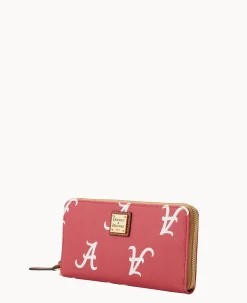 Dooney & Bourke Grab and Go|Wristlets<Collegiate University of Large Zip Around Wristlet Alabama