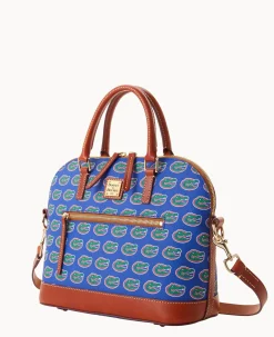 Dooney & Bourke Game Day Ready|Printed Fabric<Collegiate University of Florida Domed Zip Satchel U OF FLORIDA